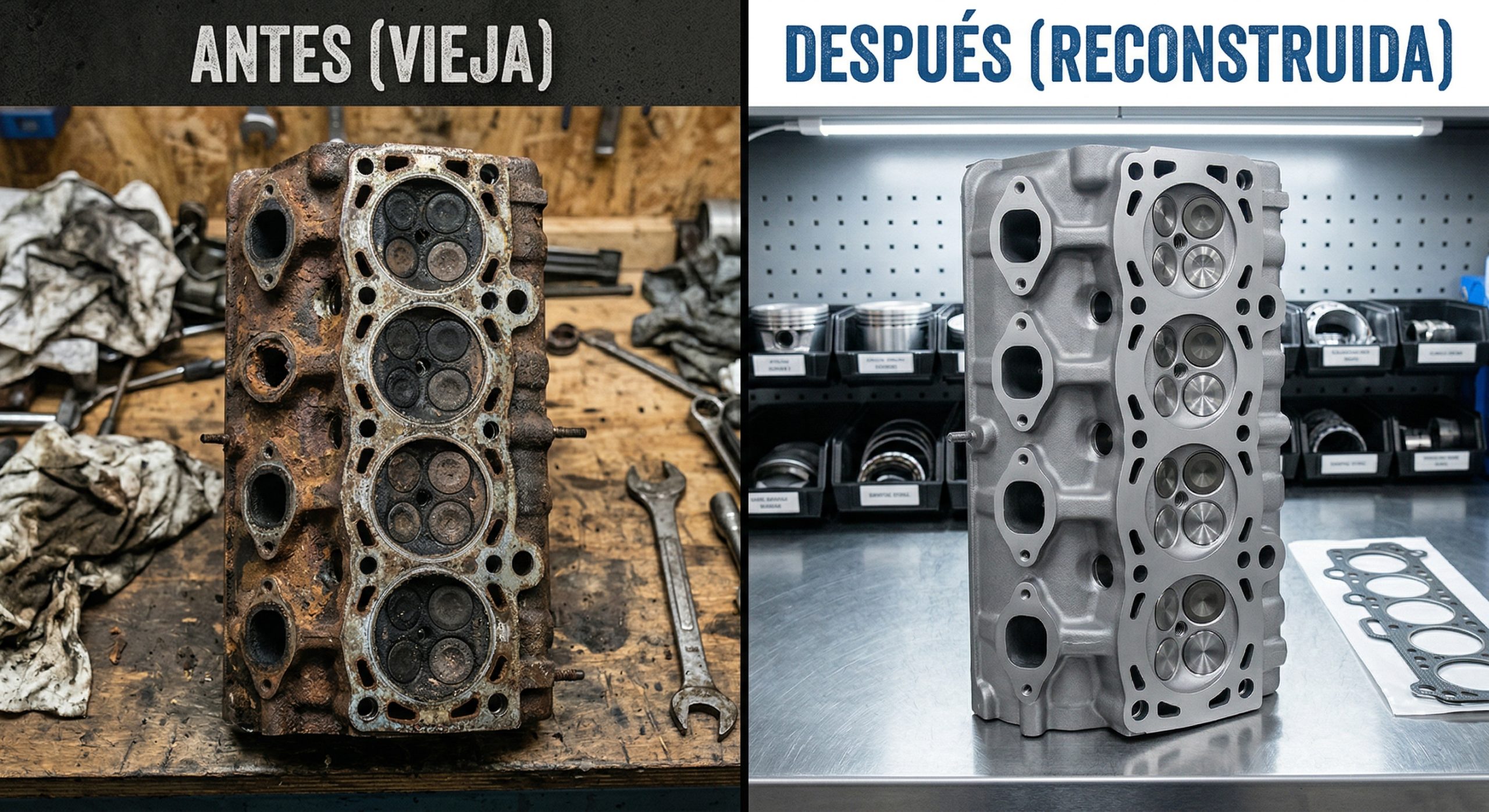 Culata reconstruida y verificada en taller